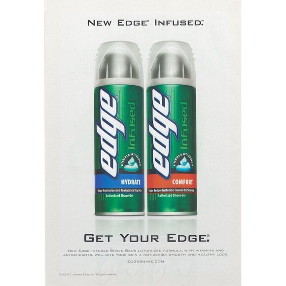 2009 Edge Infused Full Page Print Ad Original Get Your Edge u - Picture 1 of 1